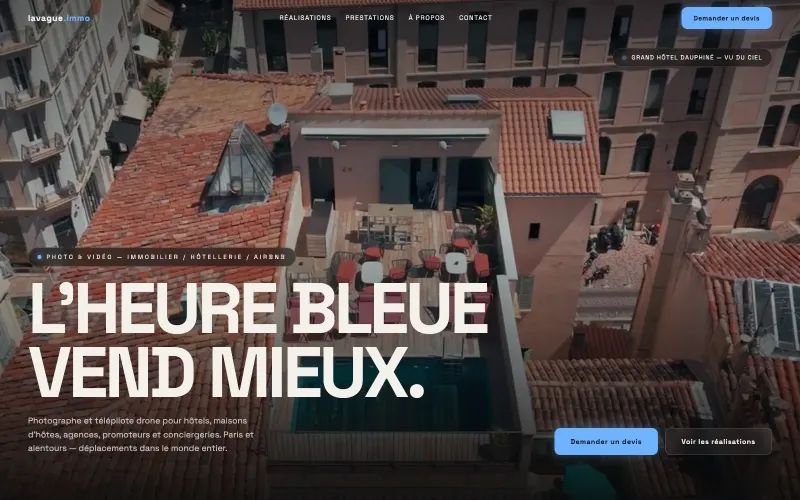 Site La Vague réalisé par Studio Margelle